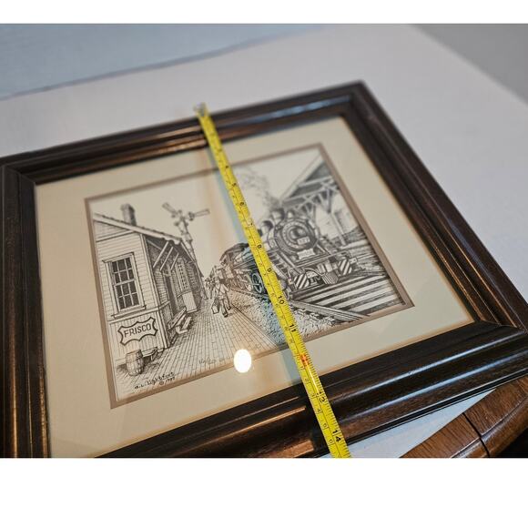 FRISCO Rail Station print "Departure Time" 1982 George L. Lightfoot  KC MO Rare - Picture 6 of 8